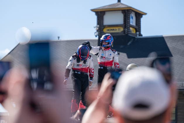 IPA87186201 - Sami Pajari (FIN) and Marko Salminen (FIN) celebrate their victory during the FIA WRC, Motorsport Rallye, WM SECTO RALLY FINLAND in Jyväskylä, Finland, July 30–August 2, 2026. Copyright: xFedericoxManoni IPAxSportx xx 87186201