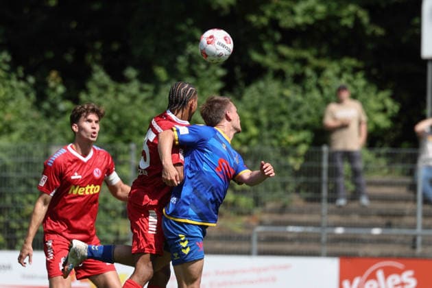 Soccer I Men s I 2026–2027 Season I Regionalliga Nord I Matchday 1 I Eintracht Norderstedt vs. SV Atlas Delmenhorst I August 2, 2026 Moritz Frahm 5, FC Eintracht Norderstedt Tobias Fagerström 9, SV Atlas Delmenhorst Copyright: xLobeca RalfxHomburgx
