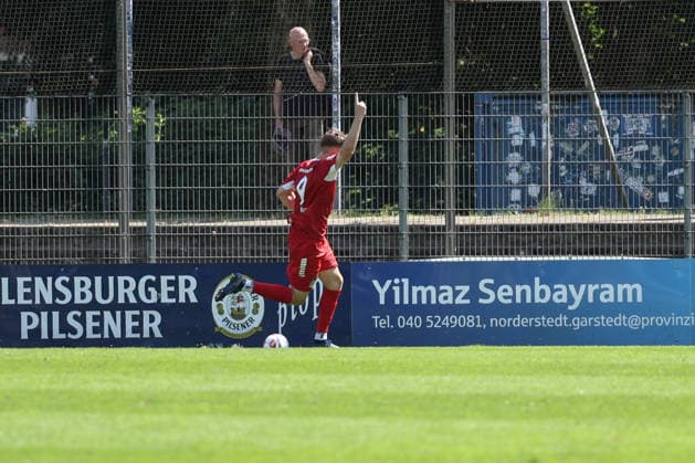 Soccer I Men s Team I 2026–2027 Season I Regionalliga Nord I Matchday 1 I Eintracht Norderstedt vs. SV Atlas Delmenhorst I August 2, 2026 Lukas Krüger 9, FC Eintracht Norderstedt celebrates the 1–0 lead Copyright: xLobeca RalfxHomburgx