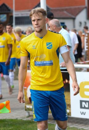 Photo of Todesfelde captain Pawel Erfmann: Regionalliga Nord soccer, Matchday 1 on Sun, Aug. 2, 2026: SV Todesfelde vs. FC St. Pauli II