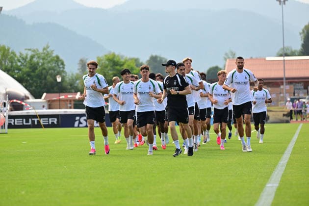 August 2, 2026 Rottach Egern Soccer, Men s, 2026–2027 Season, Borussia Mönchengladbach Training Camp A relaxed start to training DFL regulations prohibit any use of photographs as image sequences and or quasi-video Am Birkenmoos Stadium, Bavaria, Germany