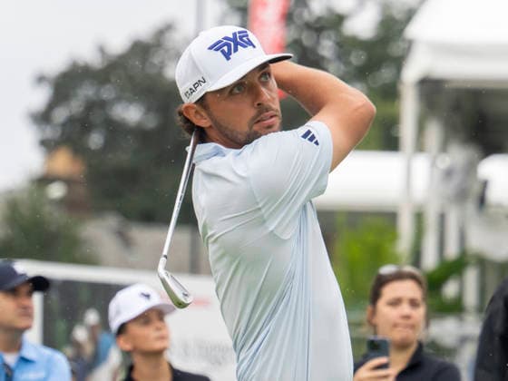DETROIT, MI - AUGUST 02: Marco Penge (ENG) hits the ball during the final round of the Rocket Classic at Detroit Golf Club on August 02, 2026, in Detroit, Michigan. (Photo by Joseph Weiser Icon Sportswire) GOLF: AUG 02 PGA, Golf Herren Rocket Classic EDITORIAL USE ONLY Icon260802027