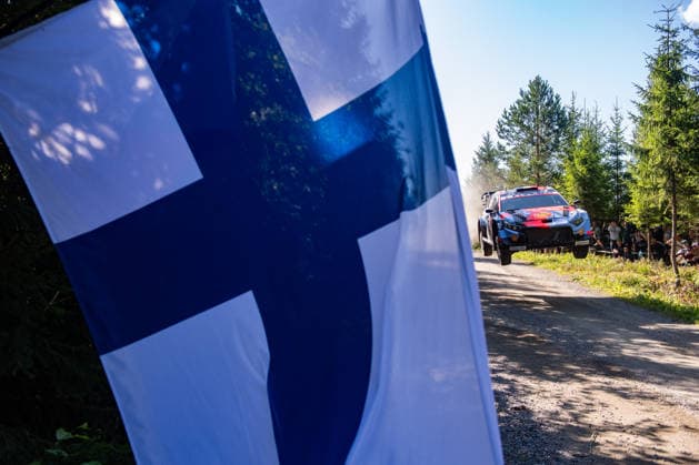 IPA87196357 - Driver Adrien Fourmaux and co-driver Alexandre Coria of the Hyundai Shell Mobis World Rally Team, driving the Hyundai i20 N Rally1, are in 4th place on the fourth day of the race during the FIA World Rally Championship WRC, Motorsport Rallye, WM Secto Rally Finland 2026 on August 2, 2026, in Jyväskylä, Finland  Copyright: xLucaxBarsali IPAxSportx xx 87196357