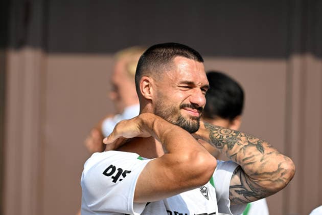 August 2, 2026 Rottach Egern Soccer, Men s, 2026–2027 Season, Training Camp Borussia Mönchengladbach Tim Kleindienst Gladbach DFL regulations prohibit any use of photographs as image sequences and or quasi-video Am Birkenmoos Stadium Bavaria, Germany