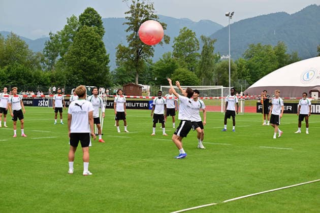 August 2, 2026 Rottach Egern Soccer, Men s, 2026–2027 Season, Training Camp with Borussia Mönchengladbach: Fun Session with a Pilates Ball. DFL regulations prohibit any use of photographs as image sequences and or quasi-video. Am Birkenmoos Stadium, Bavaria, Germany