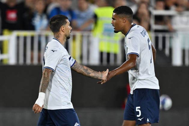 IPA87198453 - Mattia Zaccagni of S.S. Lazio celebrates after scoring the goal that tied the game at 1-1 during a preseason friendly match between Ascoli Calcio 1898 and S.S. Lazio at the Cino and Lillo Del Duca Stadium on August 2, 2026, in Ascoli, Italy.  Copyright: xDomenicoxCippitelli IPAxSportx xx 87198453