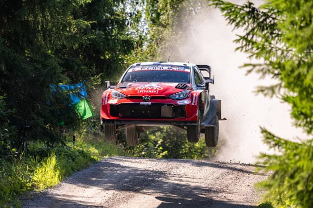 IPA87208044 - Driver Sami Pajari and co-driver Marko Salminen of the Toyota Gazoo Racing WRT team, driving a Toyota GR Yaris Rally1, are in 4th place on the fourth day of the race during the FIA World Rally Championship WRC, Motorsport Rallye, WM Secto Rally Finland 2026 on August 2, 2026, in Jyväskylä, Finland. Copyright: xLucaxBarsali IPAxSportx xx 87208044