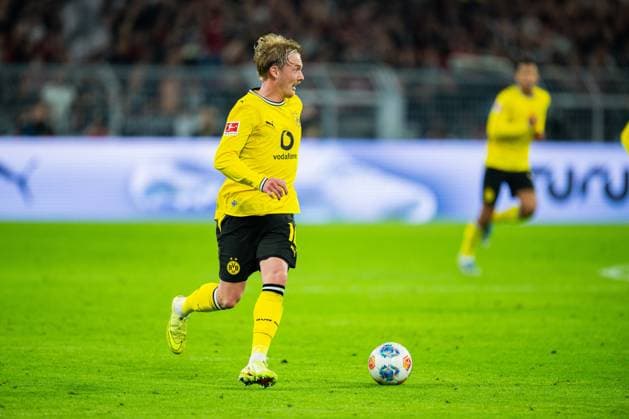 May 8, 2026 Soccer, 2025–2026, 1st Bundesliga, Matchday 33, Borussia Dortmund vs. Eintracht Frankfurt, Julian Brandt (Dortmund) with the ball. DFL regulations prohibit any use of photographs as image sequences and or quasi-video. Dortmund, North Rhine-Westphalia, Germany, Signal Iduna Park