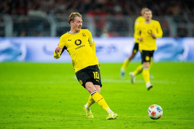 May 8, 2026 Soccer, 2025–2026, 1st Bundesliga, Matchday 33, Borussia Dortmund vs. Eintracht Frankfurt, Julian Brandt (Dortmund) with the ball. DFL regulations prohibit any use of photographs as image sequences and or quasi-video. Dortmund, North Rhine-Westphalia, Germany, Signal Iduna Park