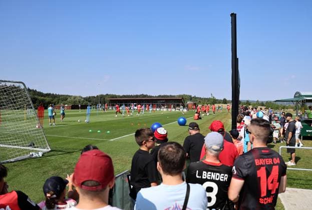 GER, Bayer 04 Leverkusen Training Camp in Blankenhain, August 3, 2026, Blankenhain, GER, 2026–2027 Season, Bundesliga 1, Bayer 04 Leverkusen Training Camp in Pictures: Many Fans Attended the Open Practice. DFL regulations prohibit any use of photographs as image sequences and or quasi-video.