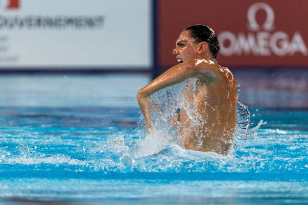 SWIMMING - EAC 2026 PARIS,FRANCE,03.AUG.26 - SWIMMING - European Aquatics Championships Paris 2026, artistic swimming, solo free, men. Image shows Filippo Pelati (ITA).  GEPAxpictures xPhilippxBrem