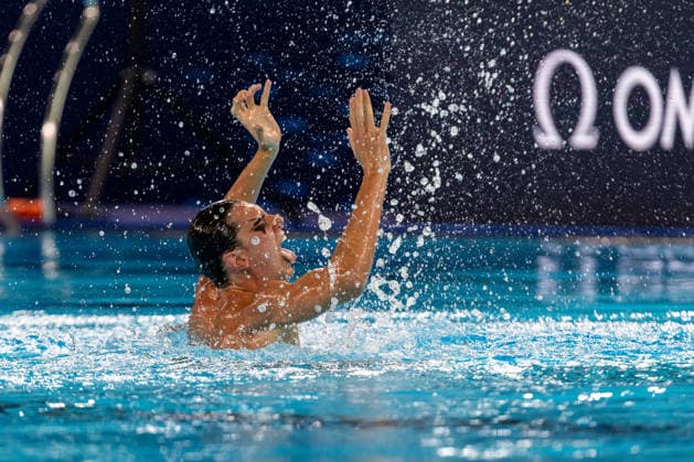 SWIMMING - EAC 2026 PARIS,FRANCE,03.AUG.26 - SWIMMING - European Aquatics Championships Paris 2026, artistic swimming, solo free, men. Image shows Filippo Pelati (ITA).  GEPAxpictures xPhilippxBrem