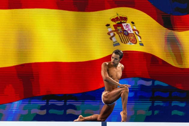 SWIMMING - EAC 2026 PARIS,FRANCE,03.AUG.26 - SWIMMING - European Aquatics Championships Paris 2026, artistic swimming, solo free, men. Image shows Jordi Caceres Iglesia (ESP).  GEPAxpictures xPhilippxBrem