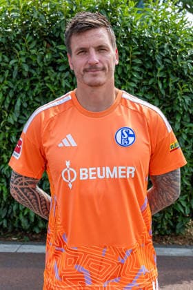 August 3, 2026, 2026–2027 photo shoot at FC Schalke 04, Bundesliga 1, , goalkeeper Kevin Müller, FC Schalke 04, Gelsenkirchen, Veltins Arena, North Rhine-Westphalia, Germany, xRHR FOTO DEx Copyright: DennisxEwert RHR-FOTOx RHR-FOTO DE