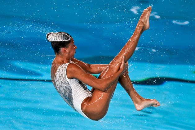 Athletes of team Italy compete in the artistic swimming Team Free Final during the European Aquatics Championships at the Olympic Aquatic Center in Paris (France), August 3, 2026. Andrea Masini Deepbluemedia Insidefoto