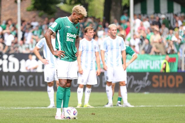 August 1, 2026, Men s Soccer, 2026–2027 Season, Bavarian Regional League, Matchday 2: 1 FC Schweinfurt 1905 vs. TSV 1860 Munich; Mike Dellinger (FC Schweinfurt 05) scored on a penalty kick at the Riedel Bau Arena in Sachs Stadio, Bavaria, Lower Franconia, Germany