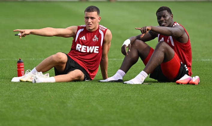 August 3, 2026, xophax, Soccer, Bundesliga 1, 1. FC Köln Training at the Geissbockheim of 1. FC Köln: Said El Mala (left) and Ragnar Ache (right), both of 1. FC Köln, Cologne