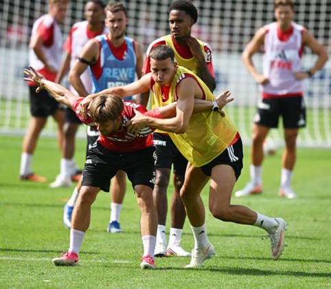 August 3, 2026, xophax, Soccer, Bundesliga 1, 1. FC Köln Training at the Geissbockheim of 1. FC Köln: Jan Thielmann (left) and Said El Mala (right), both of 1. FC Köln, Cologne