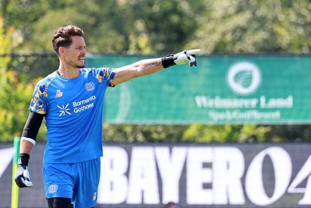 GER, Bayer 04 Leverkusen Training Camp in Blankenhain, August 3, 2026, Blankenhain, GER, 2026–2027 Season, Bundesliga 1, Bayer 04 Leverkusen Training Camp in Pictures: Goalkeeper Jannes Blaswich, Leverkusen. DFL regulations prohibit any use of photographs as image sequences and or quasi-video content.