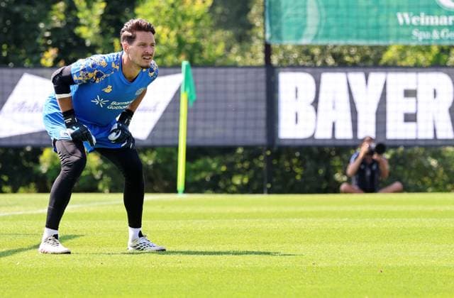 GER, Bayer 04 Leverkusen Training Camp in Blankenhain, August 3, 2026, Blankenhain, GER, 2026–2027 Season, Bundesliga 1, Bayer 04 Leverkusen Training Camp in Pictures: Goalkeeper Jannes Blaswich, Leverkusen. DFL regulations prohibit any use of photographs as image sequences and or quasi-video content.