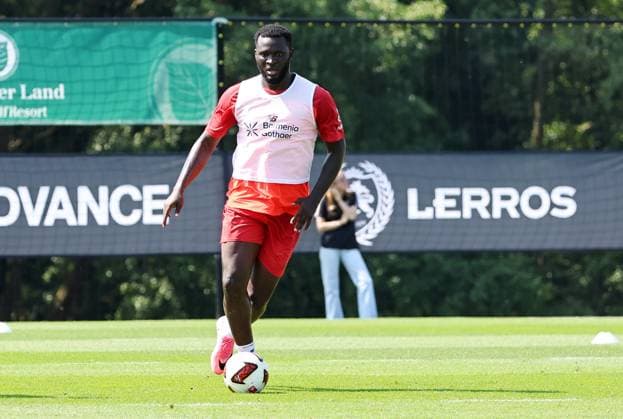 GER, Bayer 04 Leverkusen Training Camp in Blankenhain, August 3, 2026, Blankenhain, GER, 2026–2027 Season, Bundesliga 1, Bayer 04 Leverkusen Training Camp in Pictures: Victor Boniface, Leverkusen. DFL regulations prohibit any use of photographs as image sequences and or quasi-video content.