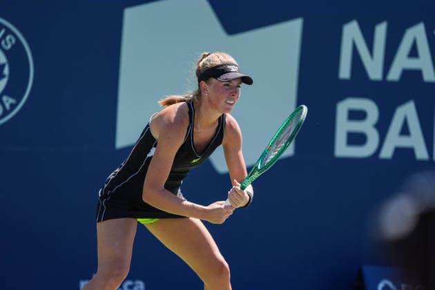 WTA, Tennis Damen Masters 1000 National Bank Open Toronto 2026 - Round of 128 - Day 3 Magdalena French of Poland looks on during the Women™s Singles round of 128 match against Leolia Jeanjean of France on day 3 of the WTA Masters 1000 National Bank Open at Sobeys Stadium on August 3, 2026, in Toronto, Canada. (Photo by Leonardo Ramirez Eyepix Group) Copyright: xLeonardoxRamirezx xEyepixxGroupx LR03082026-08840