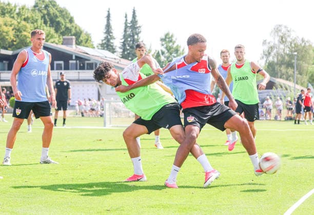August 4, 2026, Germany, Grassau, Bundesliga, 2026–2027 season, VfB Stuttgart training camp, Ertugrul Yigit, Nikolas Nartey