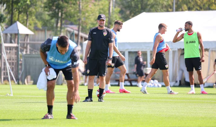 August 4, 2026, Germany, Grassau, Bundesliga, 2026–2027 season, VfB Stuttgart training camp, VfB coach Sebastian Hoeneß