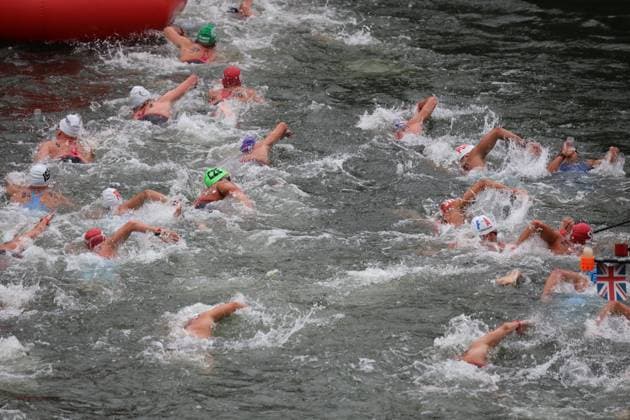 Championnat d Europe de natation PHOTOPQR LE COURRIER PICARD Haslin ; Paris ; 04 08 2026 ; 04 08 26 Championnat d Europe de natation - nage en eau libre 10km hommes - Photo Fred Haslin the LEN European Aquatics Championships, in the Seine River in Paris, on August 4, 2026. Paris 75 France  Copyright: xPHOTOPQR LExCOURRIERxPICARD MAXPxHaslinx 20260804LCP7785 20260804LCP7785