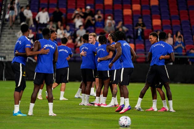 HONGKONG-SOCCER FOOTBALL-FEST Team Chelsea Football Club during open training at Kai Tan Stadium during the Hong Kong Football Festival 2026 in Hong Kong, August 4, 2026. NEXPHER Vernon Yuen HONG KONG