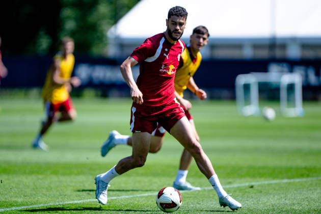 Romulo RB Leipzig, No. 40 on the ball, RB Leipzig, soccer, training camp in Austria, preseason, 2026–2027 season, GER, August 4, 2026, Eibner Press Photo: Andreas Ulmer, RB Leipzig, soccer, training camp in Austria, preseason, 2026–2027 season, GER, August 4, 2026, Copyright: xEibner-Pressefoto AndreasxUlmerx EP_AUR