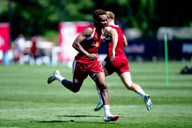 Assan Ouedraogo, RB Leipzig, 08, Sprint, RB Leipzig, Soccer, Training Camp in Austria, Preseason, 2026–2027 Season, GER, August 4, 2026, Eibner Press Photo Andreas Ulmer RB Leipzig, soccer, training camp in Austria, preseason, 2026–2027 season, GER, August 4, 2026, Copyright: xEibner-Pressefoto AndreasxUlmerx EP_AUR