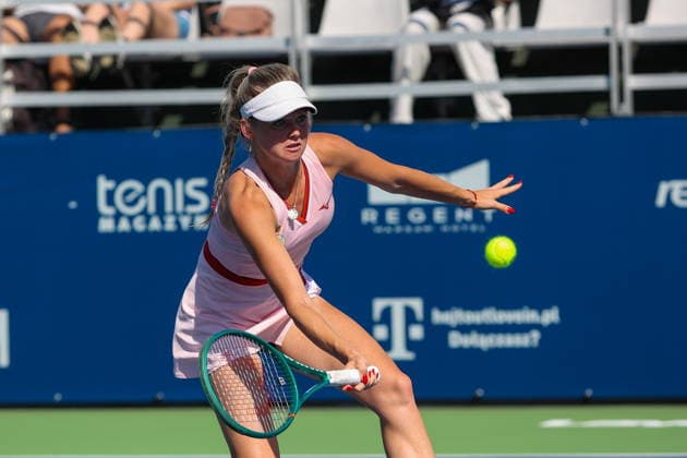 WARSZAWA 04.08.2026 TURNIEJ WTA, Tennis Damen 125 WARSAW T-MOBILE POLISH OPEN - RUNDA 32 --- TENNIS TOURNAMENT WTA 125 WARSAW T-MOBILE POLISH OPEN - ROUND 32 LINDA KLIMOVICOVA FOT. ANNA KLEPACZKO FOTOPYK NEWSPIX.PL --- newspix.pl