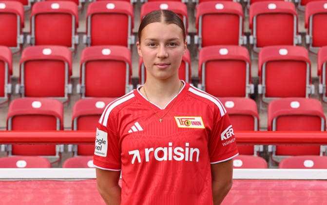 Marike Laidler 1 FC Union Berlin FCU Soccer 1 BL Women s Bundesliga Women s Team Photo Shoot 2026–2027 Season Headshot, Portrait, Introduction, Presentation, Press Event, GER 04 08 2026