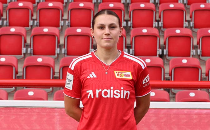 Antonia Halverkamp, 1. FC Union Berlin (FCU), Soccer, Women s Bundesliga, Portrait Session, 2026–2027 Season, Headshot, Portrait, Introduction, Presentation, Press Event, GER 04 08 2026