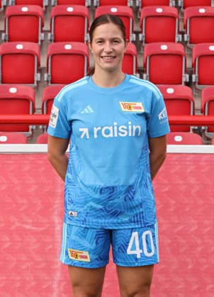 Goalkeeper Sherly Schulz 1 FC Union Berlin FCU Soccer 1 BL Women s Bundesliga Women s Team Photo Shoot 2026–2027 Season Headshot, Portrait, Introduction, Presentation, Press Event, GER 04 08 2026