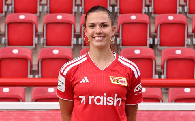 Leela Egli 1 FC Union Berlin FCU Soccer 1 BL Women s Bundesliga Women s Team Photo Shoot 2026–2027 Season Headshot, Portrait, Introduction, Presentation, Press Event, GER 04 08 2026