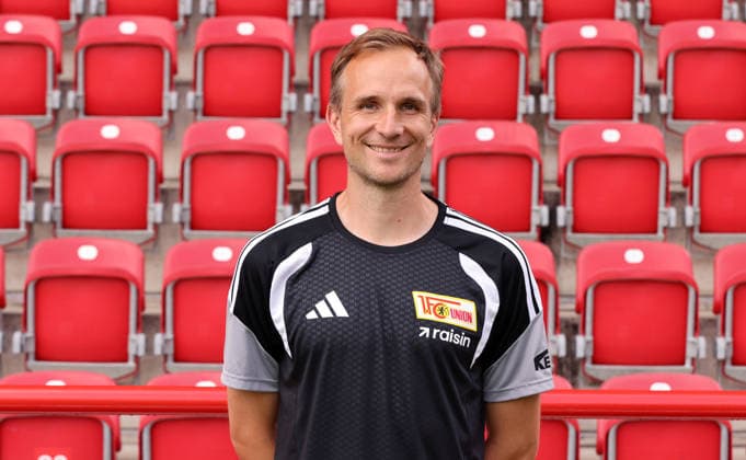 Assistant Coach Simon Falke, 1. FC Union Berlin (FCU), Soccer, Women s Bundesliga, Portrait Session, 2026–2027 Season, Headshot, Portrait, Introduction, Presentation, Press Event, GER 04 08 2026