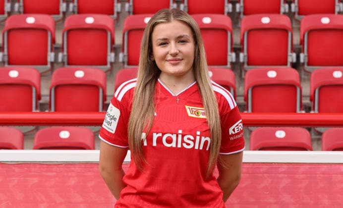 Meliah Hartmann 1 FC Union Berlin FCU Soccer 1 BL Bundesliga Women s League Portrait Session 2026–2027 Season Headshot, Portrait, Introduction, Presentation, Press Event, GER 04 08 2026