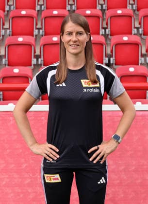 Coach Marie Louise Eta, 1. FC Union Berlin (FCU), Women s Soccer, Bundesliga, Women s Team, Photo Shoot, 2026–2027 Season, Headshot, Portrait, Introduction, Presentation, Press Event, GER 04 08 2026