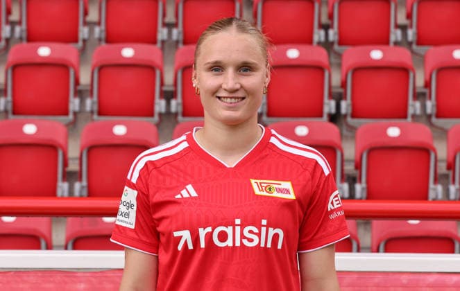 Jella Veit 1 FC Union Berlin FCU Soccer 1 BL Bundesliga Women s League Portrait Session Season 2026–2027 Headshot, Portrait, Introduction, Presentation, Press Event, GER 04 08 2026