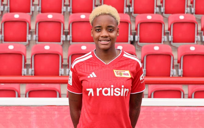 Naika Reissner 1 FC Union Berlin FCU Soccer 1 BL Bundesliga Women s League Portrait Session 2026–2027 Season Headshot, Portrait, Introduction, Presentation, Press Event, GER 04 08 2026