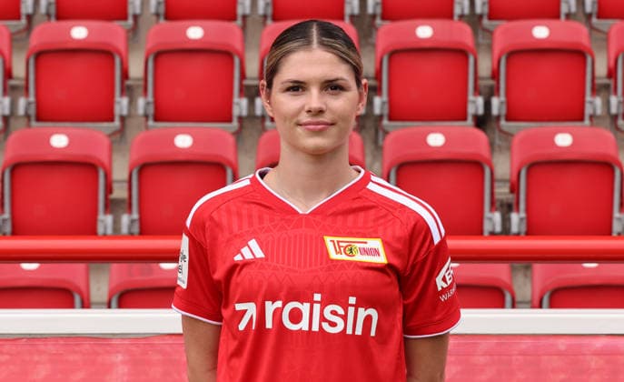 Eileen Campbell 1 FC Union Berlin FCU Soccer 1 BL Women s Bundesliga Women s Team Photo Shoot 2026–2027 Season Headshot, Portrait, Introduction, Presentation, Press Event, GER 04 08 2026
