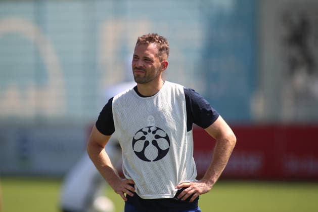 Soccer, Men s, Bavarian Regional League, 2026–2027 Season, TSV 1860 Munich, Training: Felix Weber of TSV 1860 Munich standing in a training jersey, head and upper body