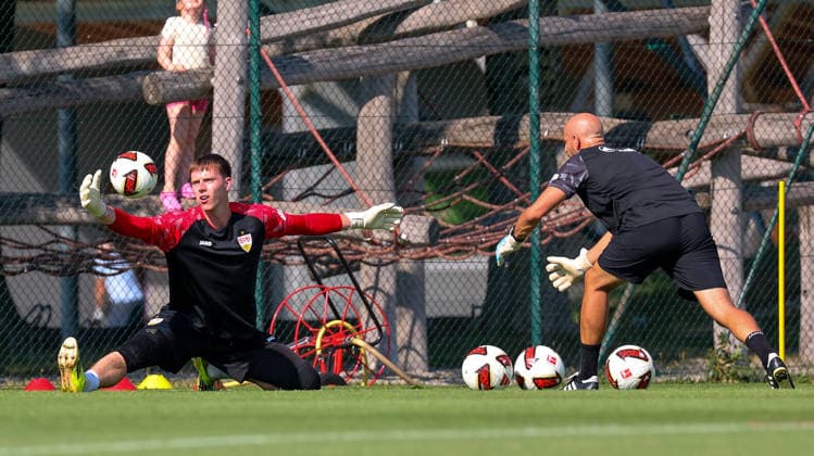 August 4, 2026, Germany, Grassau, Bundesliga, 2026–2027 season, VfB Stuttgart training camp, Jerik von der Felsen, Steffen Krebs