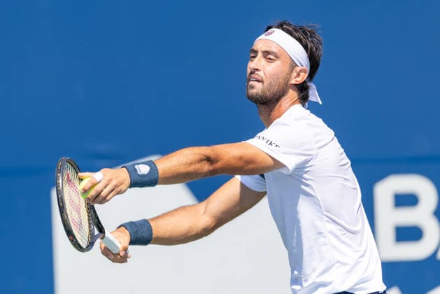 August 4, 2026, Montreal, Quebec, Canada: THIAGO AUGUSTIN TIRANTE from Argentina in match against Duncan Chan from Canada in first round at Canadian Open at IGA stadium in Montreal, Quebec, Canada on 2026-08-04 Montreal Canada - ZUMAl189 20260804_zsp_l189_014 Copyright: xYannickxLegarex