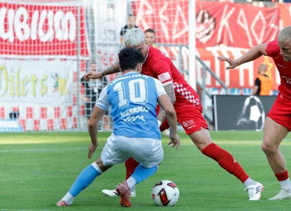 CFC vs. FSV Zwickau, August 4, 2026, Chemnitz, eins Stadium on Gellertstrasse, Sports, Soccer, Northeast Regional League 2026–2027, Matchday 3, CFC, CFC vs. FSV Zwickau: Domenico Alberico (front), Ben Luca Moritz (back), Chemnitz, Saxony, Germany