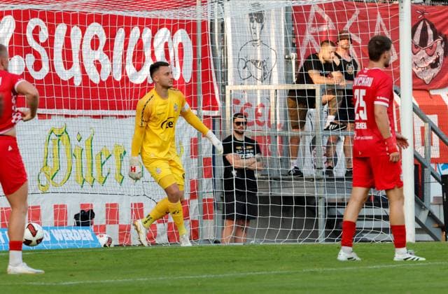 CFC vs. FSV Zwickau, August 4, 2026, Chemnitz, eins Stadium on Gellertstrasse, Sports, Soccer, Northeast Regional League 2026–2027, Matchday 3, CFC, CFC vs. FSV Zwickau: Goal for CFC by Jonas Marx; Lucas Hiemann scores against Zwickau. Chemnitz, Saxony, Germany