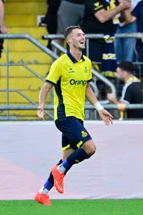 Royale Union Saint-Gilloise v Bodo Glimt - UEFA Champions League OOSTENDE, BELGIUM - AUGUST 04 : Florucz Raul Alexander forward of Royale Union Saint-Gilloise celebrates after scoring a second goal during the UEFA Champions League 2026 27 third qualifying round first leg between Royale Union Saint-Gilloise and Bodo Glimt on August 4, 2026 in Oostende, Belgium, 04 08 2026 Oostende Belgium  Copyright: xJanxDexMeuleneirx