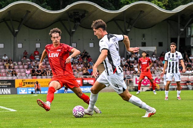 August 4, 2026, GER, Soccer, Men s, Bavarian Toto Cup, 2026–2027 Season, FC Memmingen vs. FC Ingolstadt 04 Luis Pfaumann Memmingen, 10; Elias Decker Ingolstadt, 4 Memmingen at ArenaPark Bavaria, Germany Copyright: xNordphotox xHafnerx